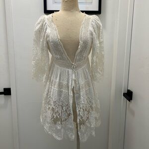 D&G White Lace Detail Top